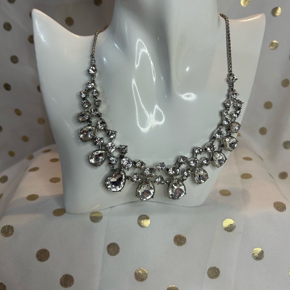 Vintage Silver Gemstone Statement Bib Necklace by Bella Jack
